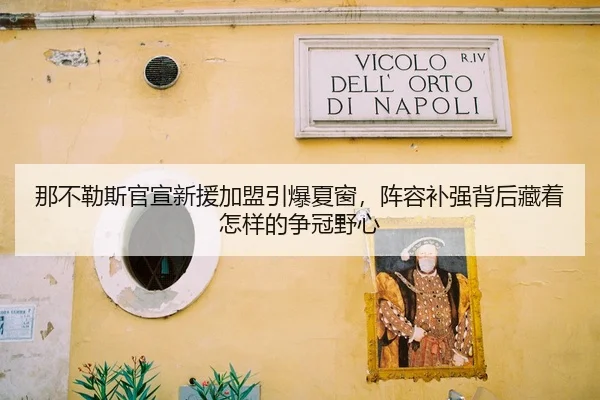 那不勒斯官宣新援加盟引爆夏窗，阵容补强背后藏着怎样的争冠野心 - Kaiyun Kering